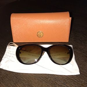 Tory Burch Tortoise White Polarized Sunglasses